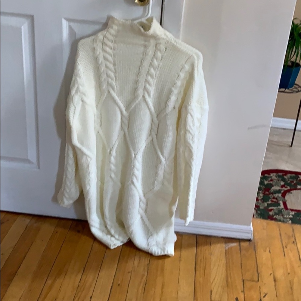 Cream sweater dress